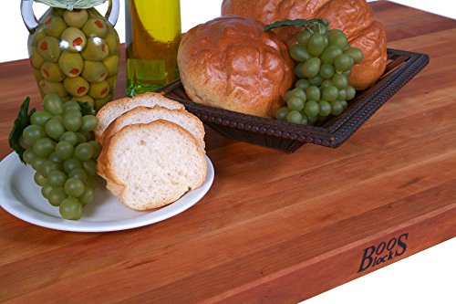 John Boos CHYKCT10942-V Edge-Grain Cherry Butcher Block Countertop - 1-1/2" Thick, 109"L x 42"W, Varnique Semi-Gloss