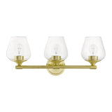 Livex Lighting 17473-12 Willow 3 Light 23 inch Satin Brass Vanity Sconce Wall Light
