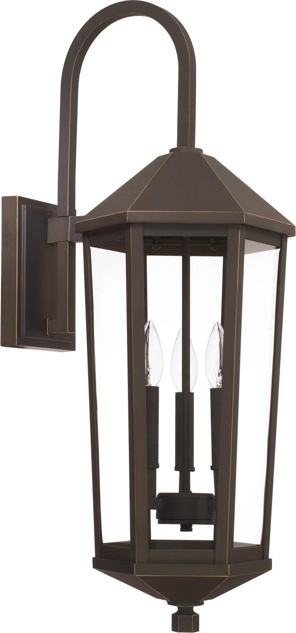 Capital Lighting 926931OZ Ellsworth 3 Light Outdoor Wall Lantern Oiled Bronze