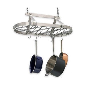 Enclume DR4 HS Classic Oval Ceiling Pot Rack w/ 12 Hooks HS