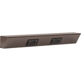 Task Lighting TR18-2BD-P-BZ 18" TR Series Angle Power Strip, Bronze Finish, Black Receptacles