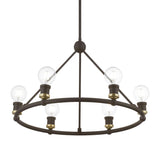 Lansdale 6 Light Chandelier in Bronze with Antique Brass (47166-07)