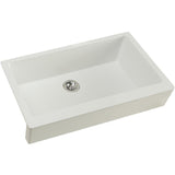Elkay ELXUFP3620RT0 Quartz Luxe Single Bowl Farmhouse Sink with Perfect Drain, Ricotta