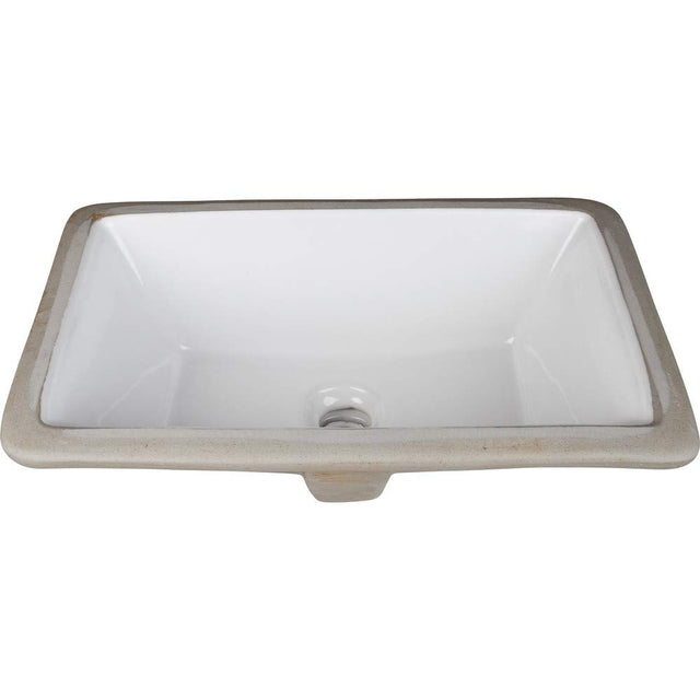 Jeffrey Alexander VKITADD24WHBOR 24" White Addington Vanity, Boulder Cultured Marble Vanity Top, undermount rectangle bowl