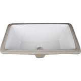 Jeffrey Alexander VKITCAD24WHBOR 24" White Cade Vanity, Boulder Cultured Marble Vanity Top, undermount rectangle bowl