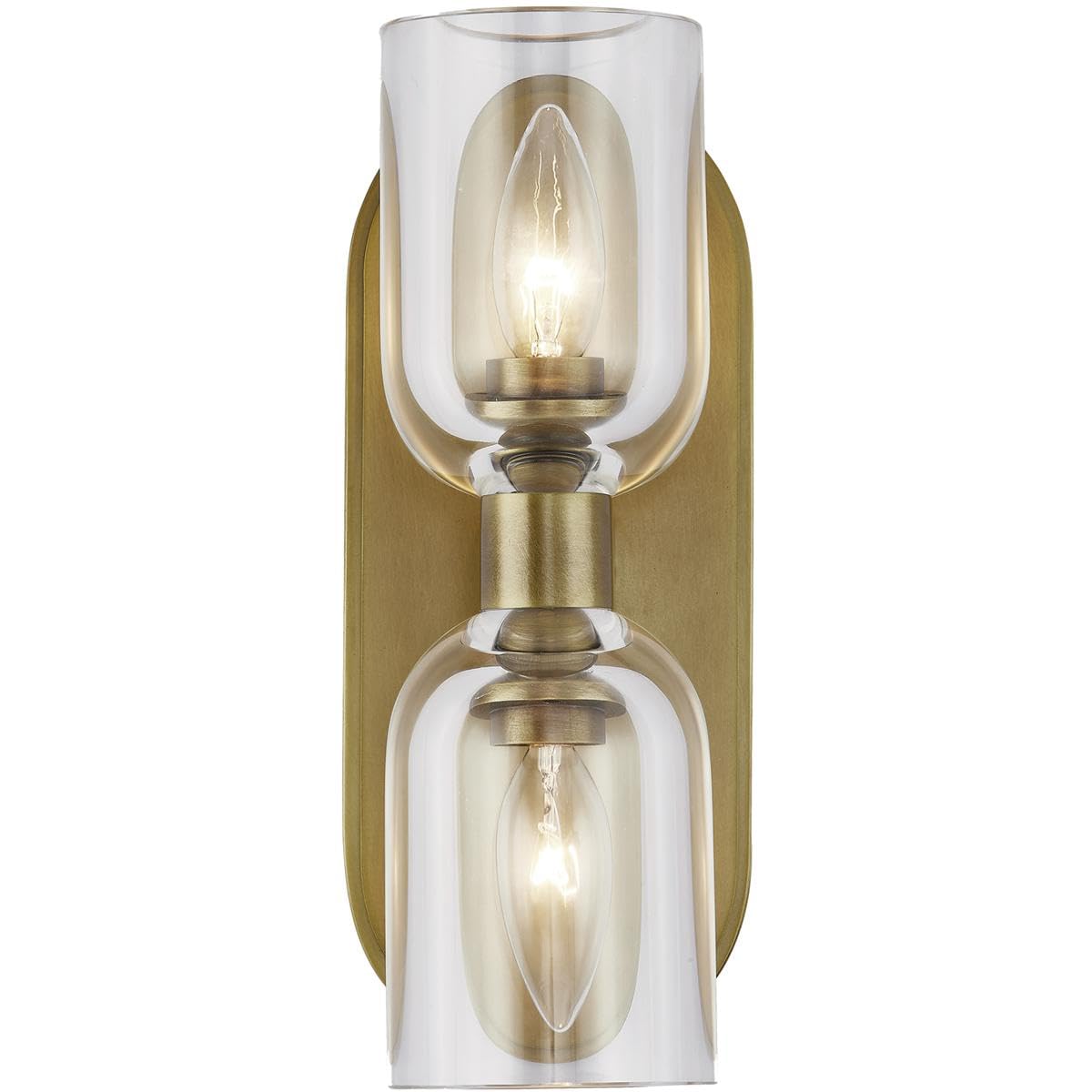 Alora WV338902VBCC LUCIAN 11" WV VINTAGE BRASS  CLEAR CRYSTAL  2 X 60W E12