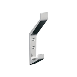 Amerock H3700326 Emerge Double Prong Decorative Wall Hook Polished Chrome Hook for Coats, Hats, Backpacks, Bags Hooks for Bathroom, Bedroom, Closet, Entryway, Laundry Room, Office