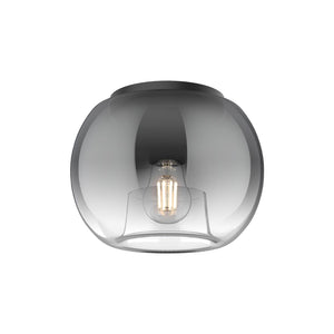 Kuzco FM57508-BK/SM SAMAR 8" FLUSH MOUNT MATTE BLACK TRANSITION SMOKED GLASS E26 60W