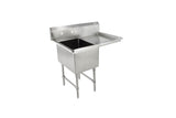 John Boos 1B18244-1D18R B Series Stainless Steel Sink, 14" Deep Bowl, 1 Compartment, 18" Right Hand Side Drainboard, 40" Length x 29-1/2" Width