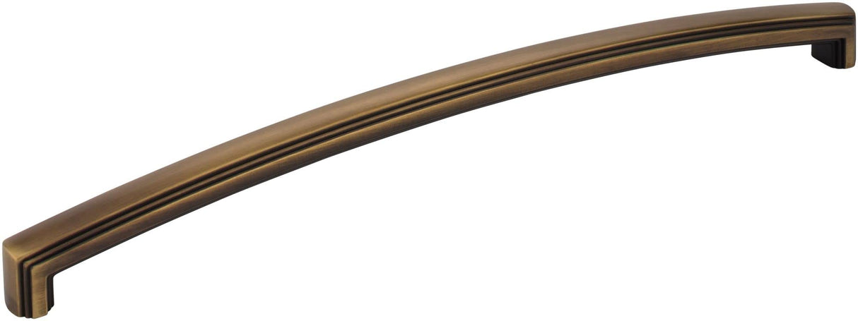 Jeffrey Alexander 519-12ABSB 12" Center-to-Center Antique Brushed Satin Brass Delgado Appliance Handle