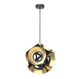 Kuzco CH51232-BK/GD MAGELLAN 32" CHANDELIER OUTER BLACK INNER GOLD METAL SHADE 130W 120VAC WITH LED DRIVER 3000K 90CRI