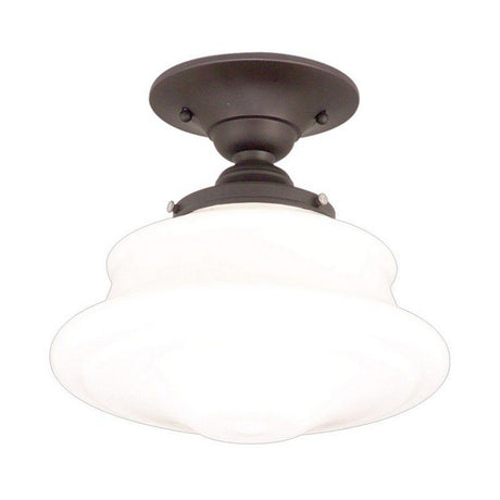 Hudson Valley Lighting Hudson Valley 3416F-PN Restoration One Light Semi Flush Mount from Petersburg Collection in Polished Nickel Finish, 16.00 inches, 16"
