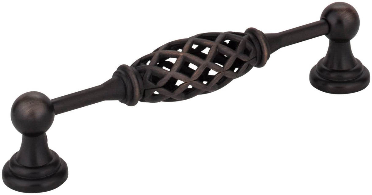Jeffrey Alexander 749-128B-DBAC 128 mm Center-to-Center Brushed Oil Rubbed Bronze Birdcage Tuscany Cabinet Pull