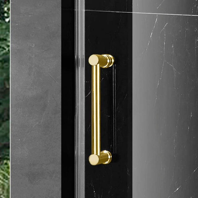 Elegant 66'' * 76'' Frameless Shower Door (Brushed Nickel)