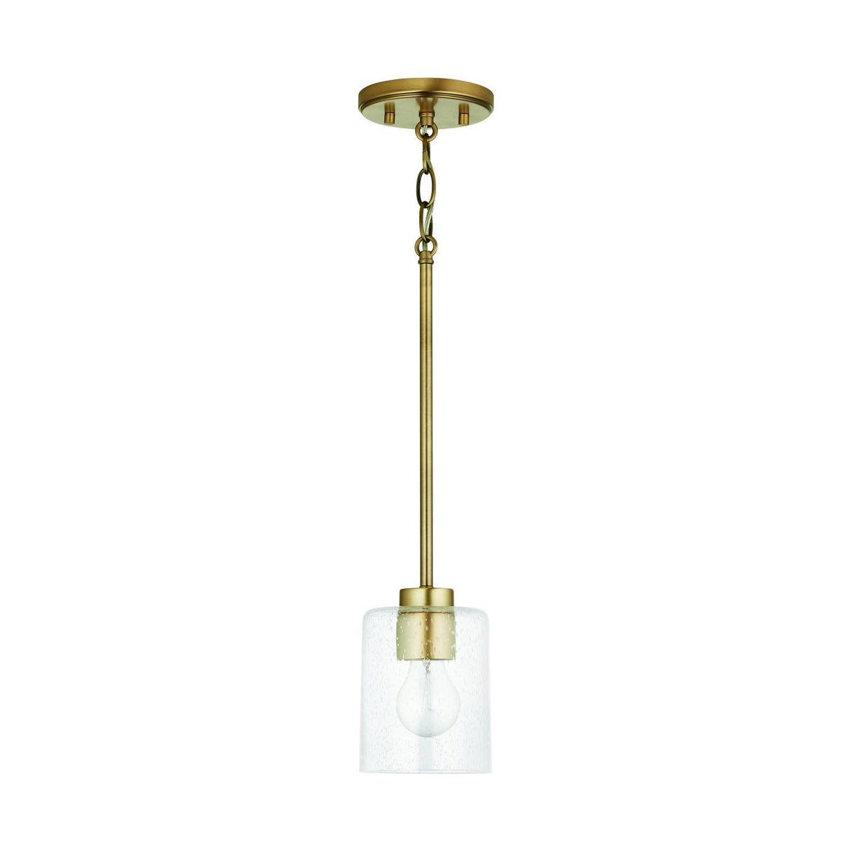 Capital Lighting 328511AD-449 Greyson 1 Light Pendant Aged Brass