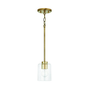Capital Lighting 328511AD-449 Greyson 1 Light Pendant Aged Brass
