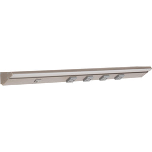 Task Lighting LP24QD8NDGSN27 24-1/2" 800 Lumen Direct Voltage DV Lighted Power Strip, Satin Nickel Finish, Grey Receptacles, 2700K Warm White