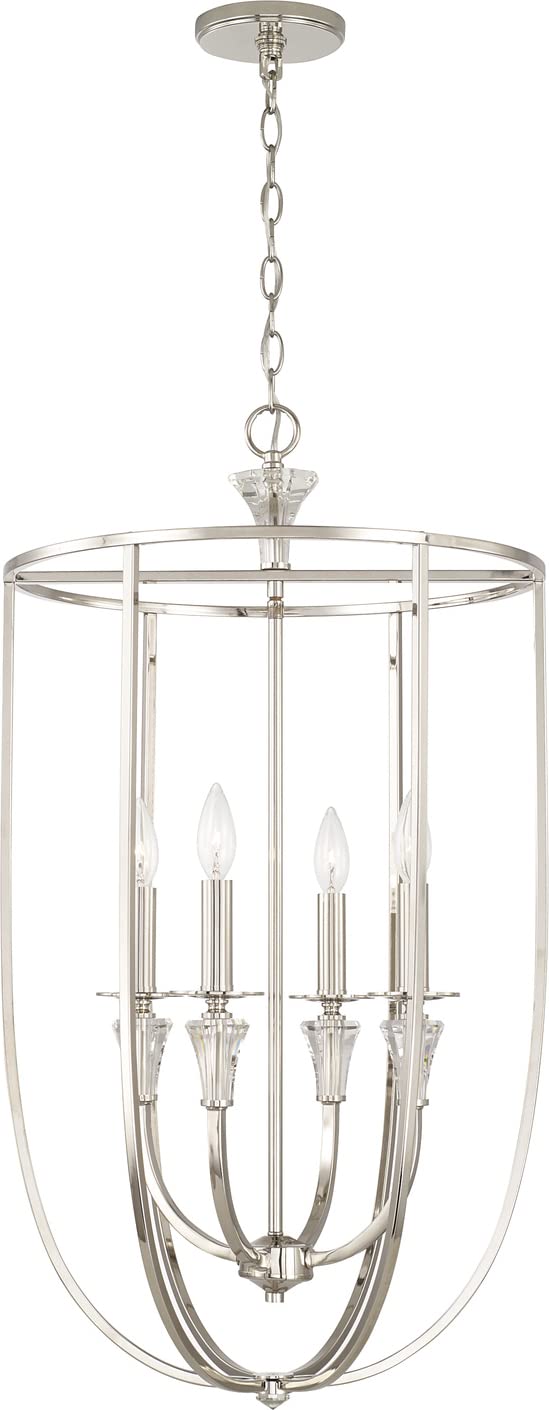 Capital Lighting 541841PN Laurent 4 Light Foyer Polished Nickel