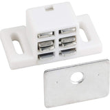 Hardware Resources 50651 25 lb White Single Magnetic Catch with Zinc Strike and Screws