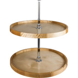 Hardware Resources LSR224-SET 24" Round Two-Shelf Wood Lazy Susan Set