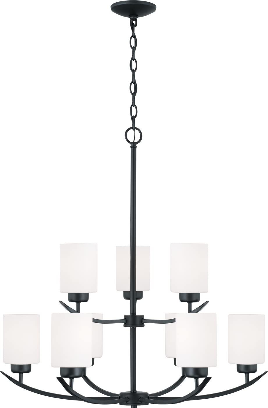 Capital Lighting 415291MB-338 Dixon 9 Light Chandelier Matte Black