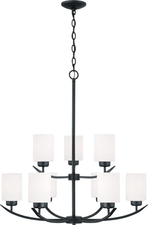 Capital Lighting 415291MB-338 Dixon 9 Light Chandelier Matte Black