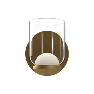 Kuzco WS52505-BG/CL CEDAR 4" WALL SCONCE BRUSHED GOLD CLEAR GLASS 120V ELV LED 3000K 90CRI 6W