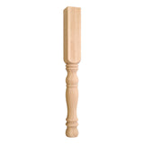 Hardware Resources P6ALD 3-3/4" W x 3-3/4" D x 35-1/2" H Alder Turned Leg