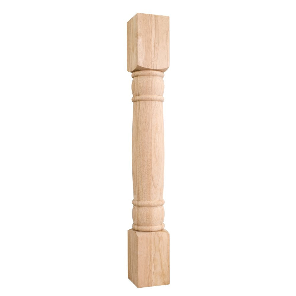 Hardware Resources P14RW 4-1/2" W x 4-1/2" D x 35-1/2" H Rubberwood Doric Post