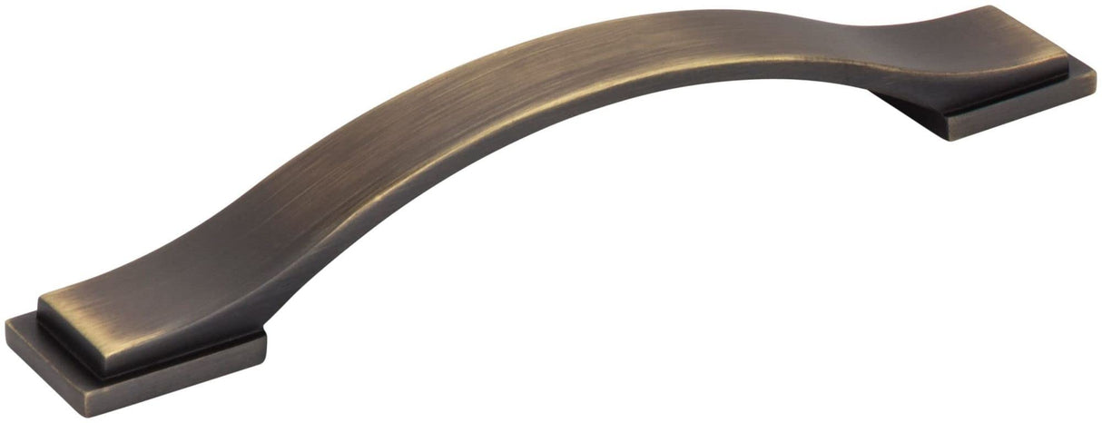 Jeffrey Alexander 80152-128ABSB 128 mm Center-to-Center Antique Brushed Satin Brass Strap Mirada Cabinet Pull