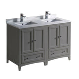 Fresca FCB20-2424GR-CWH-U Double Sink Cabinets with Sinks