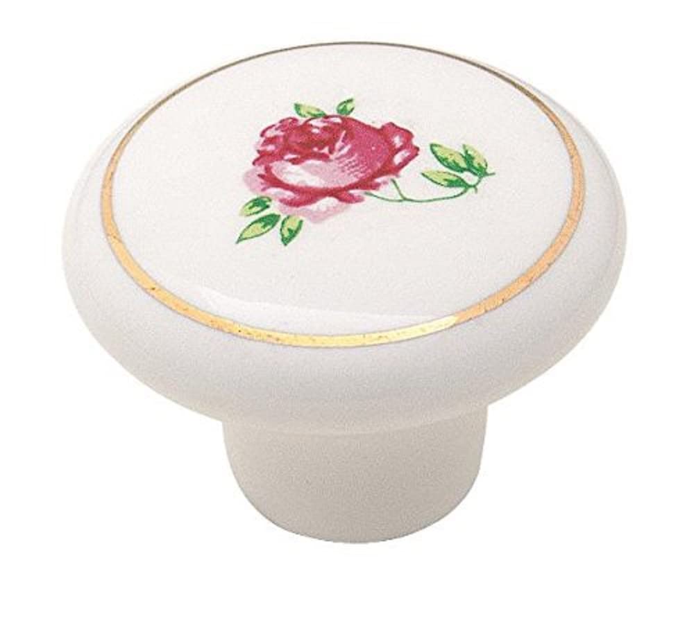 Amerock Cabinet Knob White 1-1/2 inch (38 mm) Diameter Everyday Heritage 1 Pack Drawer Knob Cabinet Hardware