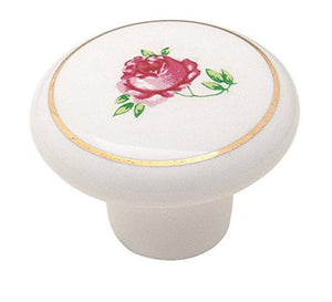 Amerock Cabinet Knob White 1-1/2 inch (38 mm) Diameter Everyday Heritage 1 Pack Drawer Knob Cabinet Hardware