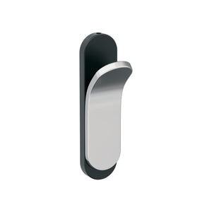 Amerock HBX37012MB26 Unison Single Prong Decorative Wall Hook Matte Black/Polished Chrome Hook for Coats, Hats, Backpacks, Bags Hooks for Bathroom, Bedroom, Closet, Entryway, Laundry Room