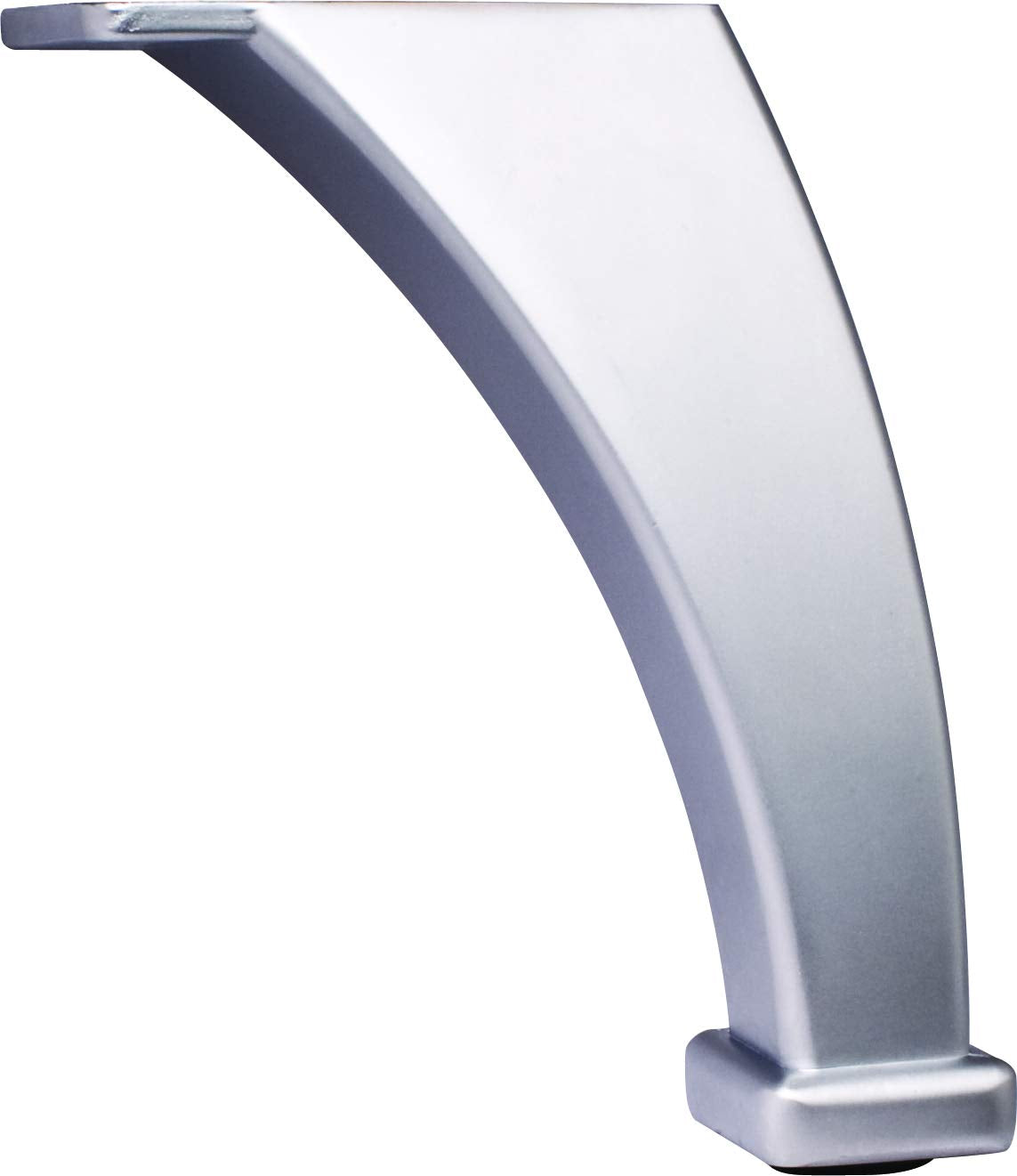 Hardware Resources 89101-DC 4-1/8" H Dull Chrome Square Curved Metal Furniture Leg