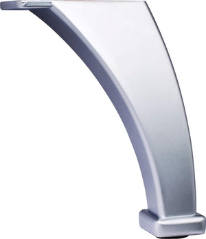 Hardware Resources 89101-DC 4-1/8" H Dull Chrome Square Curved Metal Furniture Leg