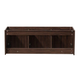 Fresca FCB8093GW Fresca Vista 60" Walnut Wall Hung Single Sink Modern Bathroom Cabinet