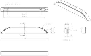 Jeffrey Alexander 484-128160SN 128 mm / 160 mm Center-to-Center Satin Nickel Elara Cabinet Pinch Pull