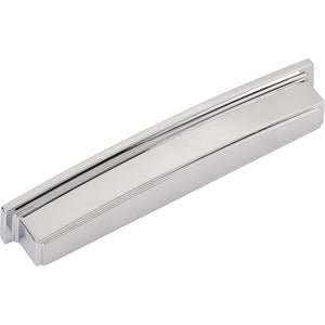 Jeffrey Alexander 141-160PC 160 mm Center Polished Chrome Square-to-Center Square Renzo Cabinet Cup Pull