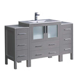 Fresca FCB62-123012GR-I Fresca Torino 54" Gray Modern Bathroom Cabinets w/ Integrated Sink