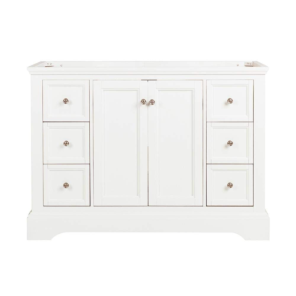 Fresca FCB2448WHM Fresca Windsor 48" Matte White Traditional Bathroom Cabinet