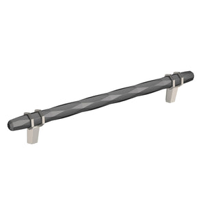 Amerock Cabinet Pull Black Chrome/Satin Nickel 8 inch (203 mm) Center-to-Center London 1 Pack Drawer Pull Drawer Handle Cabinet Hardware