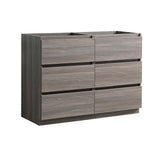 Fresca FCB93-2424GR-D Fresca Lazzaro 48" Gray Free Standing Double Sink Modern Bathroom Cabinet