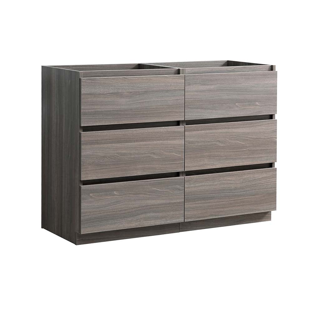 Fresca FCB93-2424RW-D Fresca Lazzaro 48" Rosewood Free Standing Double Sink Modern Bathroom Cabinet