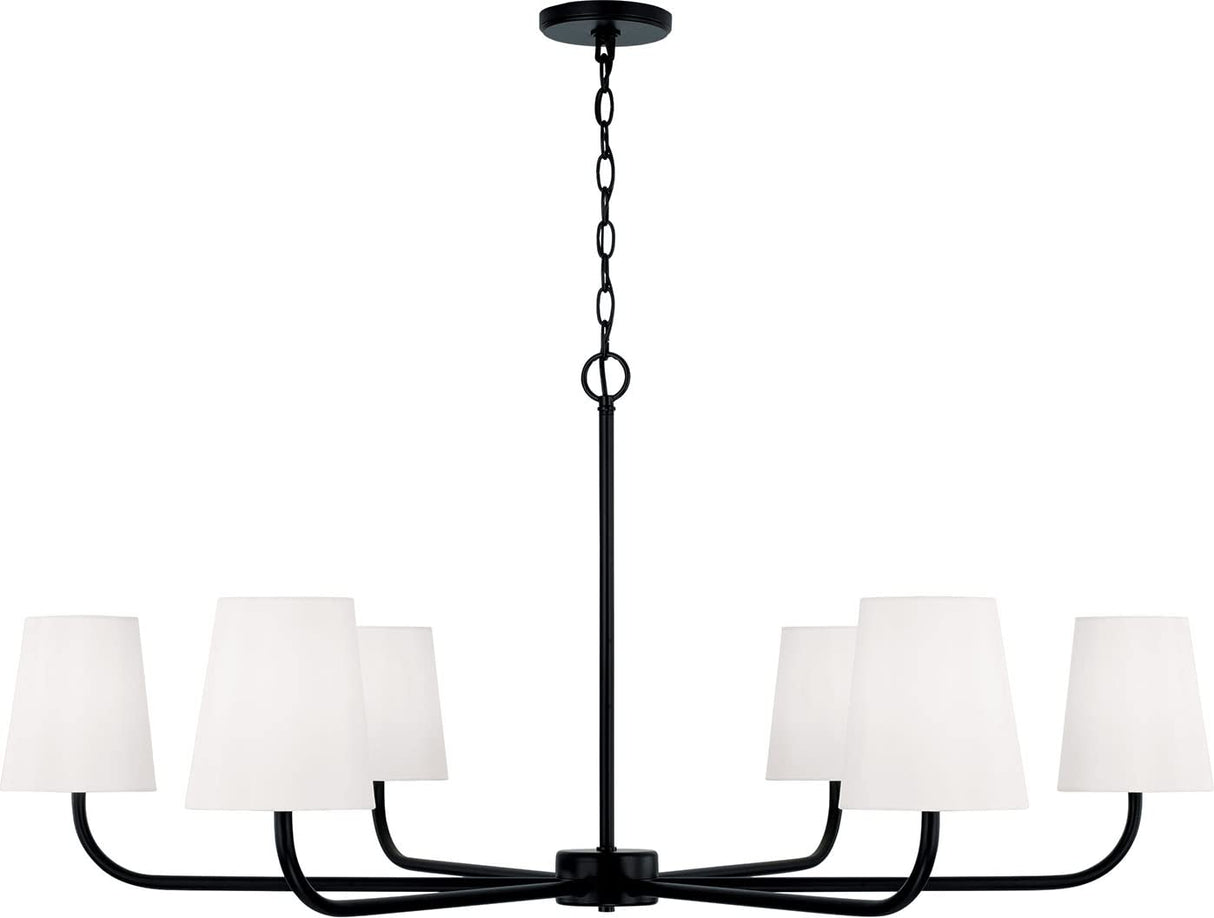 Capital Lighting 449461MB-706 Brody 6 Light Chandelier Matte Black