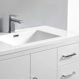 Fresca FCB9436WH-R-I Fresca Imperia 36" Glossy White Free Standing Modern Bathroom Cabinet w/ Integrated Sink - Right Version