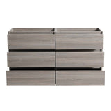 Fresca FCB93-3636MGO-D Fresca Lazzaro 72" Gray Wood Free Standing Double Sink Modern Bathroom Cabinet