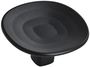 Amerock Cabinet Knob Matte Black 1-9/16 inch (40 mm) Diameter Concentric 1 Pack Drawer Knob Cabinet Hardware