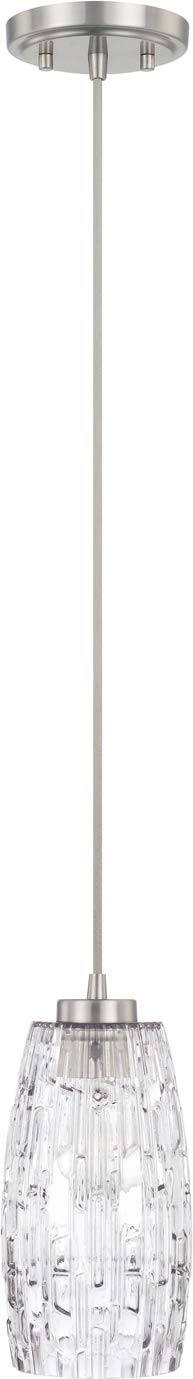 Capital Lighting 328611BN-450 Casper 1 Light Pendant Brushed Nickel