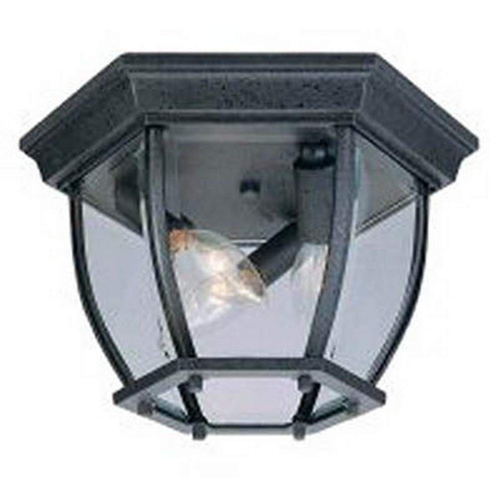 Capital Lighting 9802BK Outdoor 3 Light Outdoor Flush Mount Black